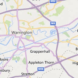 Map of Warrington