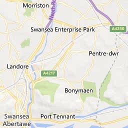 Map of Neath