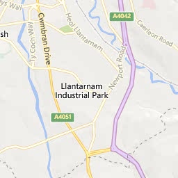 Map of Llantarnam