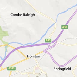 Map of Honiton