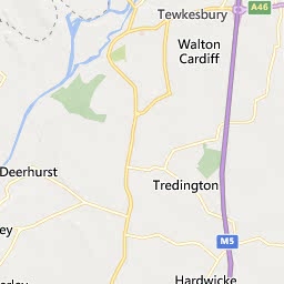 Map of Tewkesbury