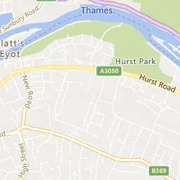 Map of Thames Ditton